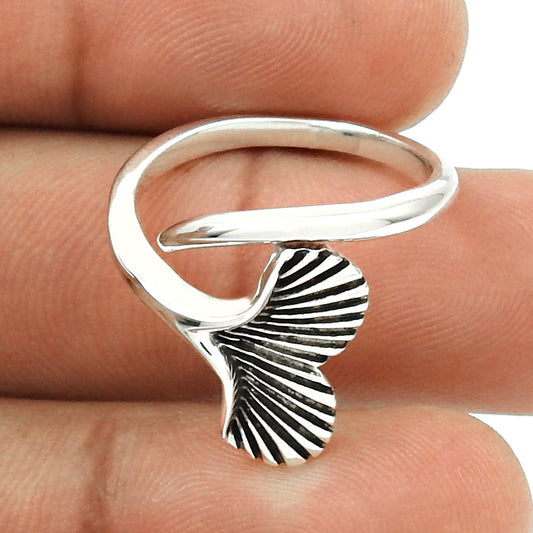 Wing Design Cocktail Ring 925 Solid Sterling Silver Handmade Jewelry W5