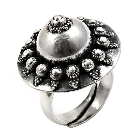 Cocktail Ring 925 Solid Sterling Silver Handmade Indian Jewelry B1