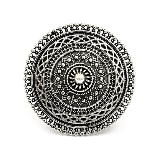 Cocktail Ring 925 Solid Sterling Silver Handmade Indian Jewelry