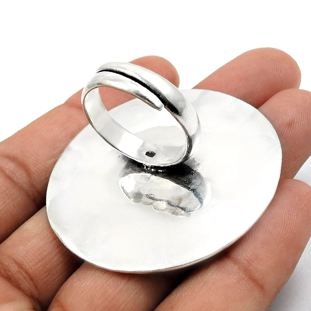 Cocktail Ring 925 Solid Sterling Silver Handmade Indian Jewelry I70