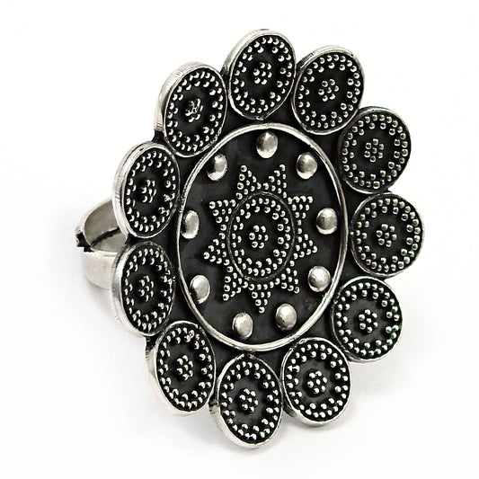 Solid 925 Sterling Silver Antique Look Artisan Ring