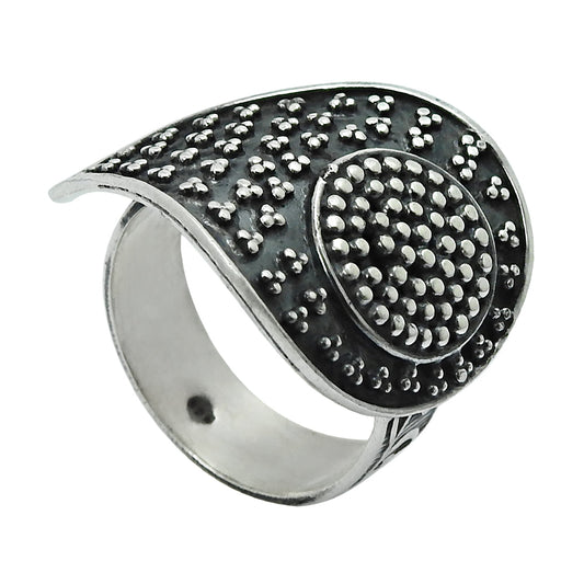 Solid 925 Sterling Silver Handmade Statement Ring Jewelry
