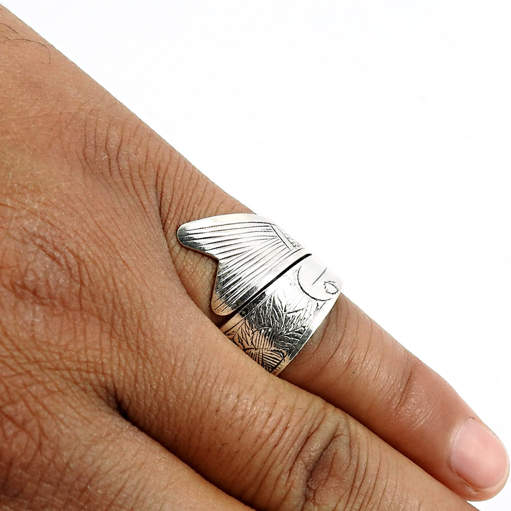 Gift For Her HANDMADE Jewelry 925 Silver Antique Artisan Ring U33