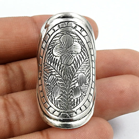Artisan 925 Solid Sterling Silver Jewelry Statement Ring Z38