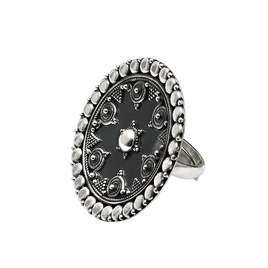 925 Sterling Silver Handcrafted Statement Ring Women Jewelry