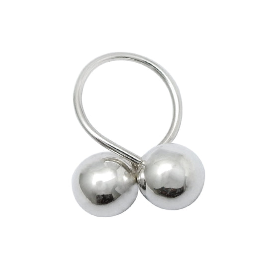 Solid 925 Sterling Silver Balls Ring Handmade Jewelry