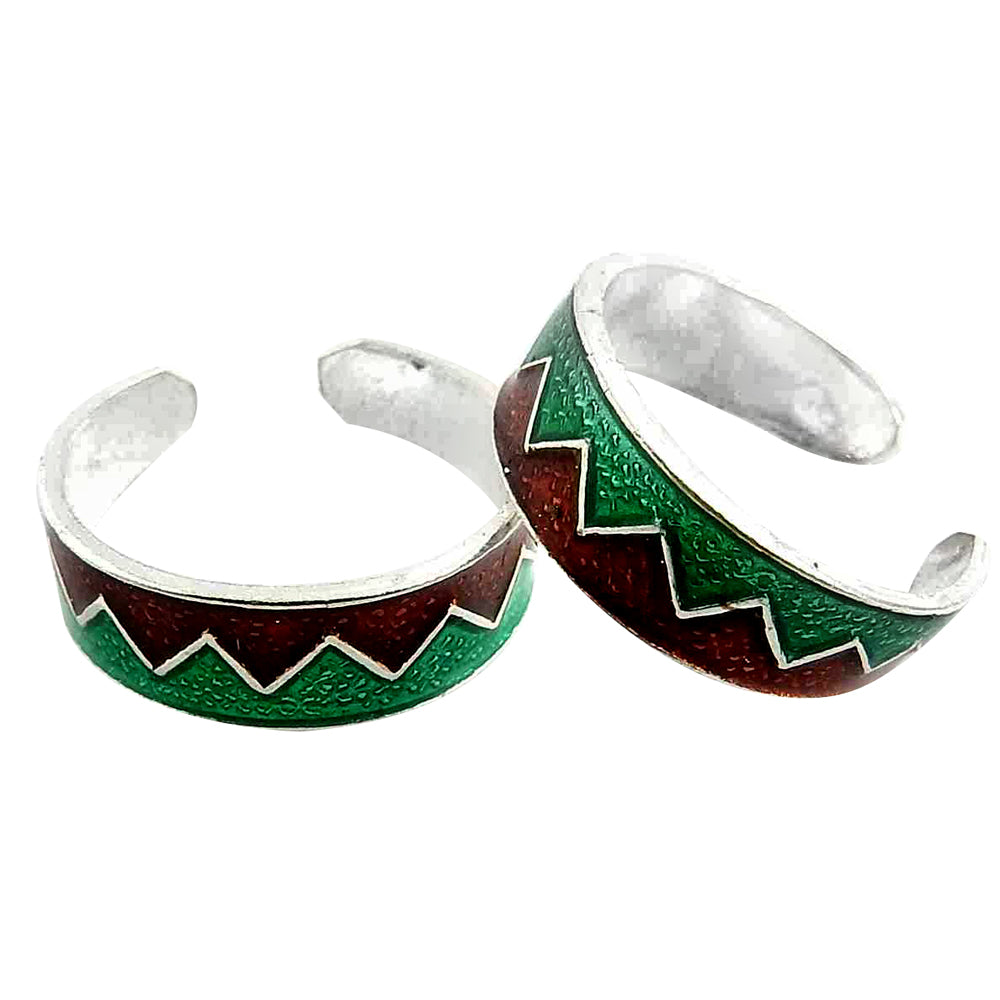 Handmade Indian Ethnic Cultural Toe Rings 925 Silver
