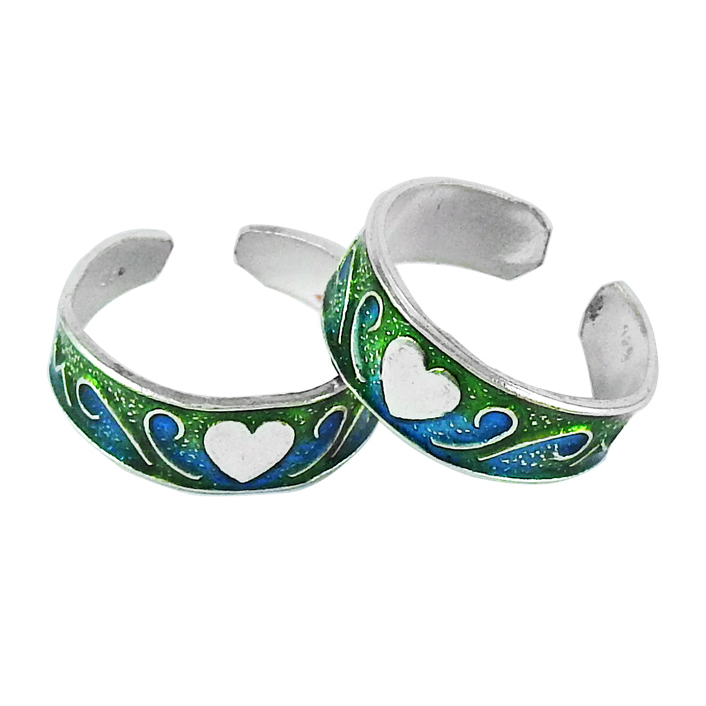Handmade Indian Traditional Sterling Silver Toe Rings Wedding Jewelry