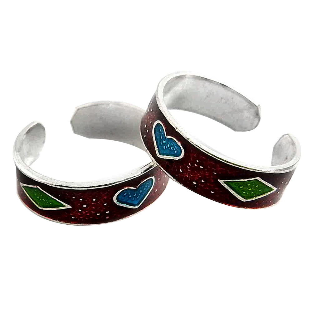 Solid 925 Sterling Silver Indian Cultural Toe Rings