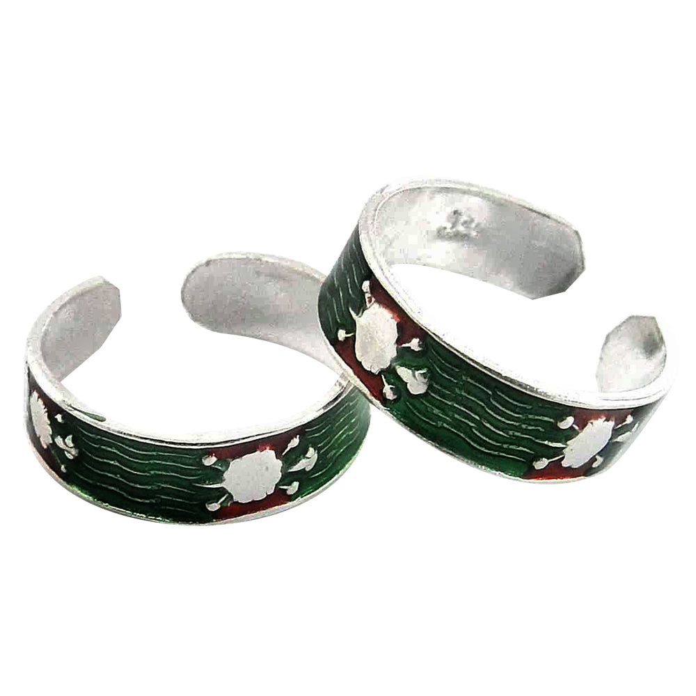 Solid 925 Sterling Silver Traditional Indian Wedding Toe Rings