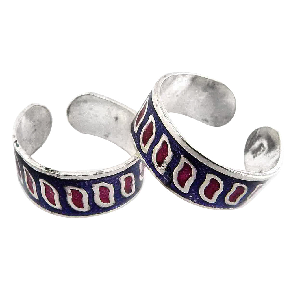 Traditional Indian Wedding Jewelry Sterling Silver Toe Rings Handmade