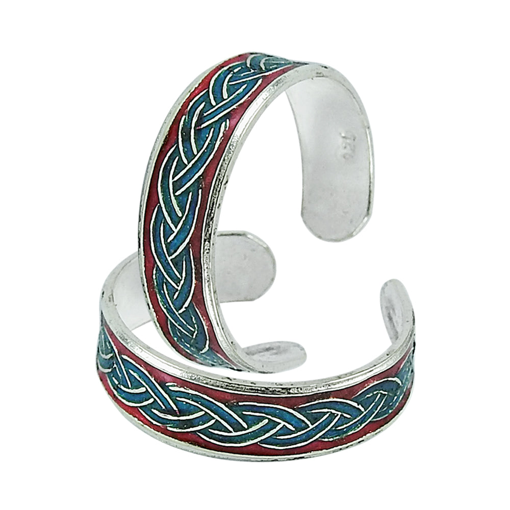 Solid 925 Sterling Silver Ethnic Toe Rings for Women