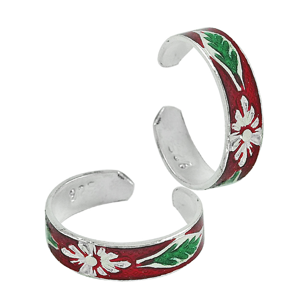 Solid 925 Sterling Silver Traditional Toe Rings for Indian Women