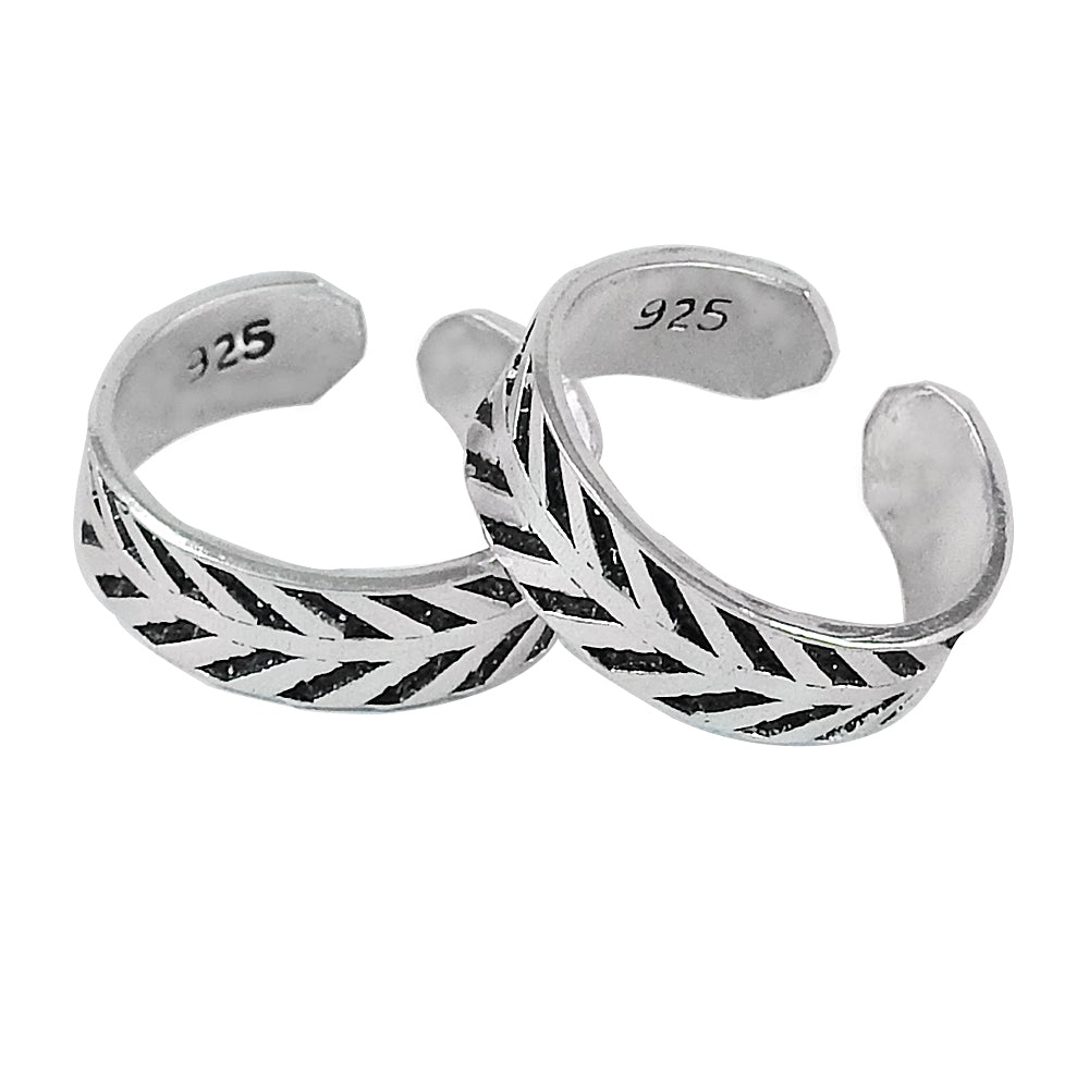 Indian Style Ethnic Toe Rings 925 Sterling Silver Handmade