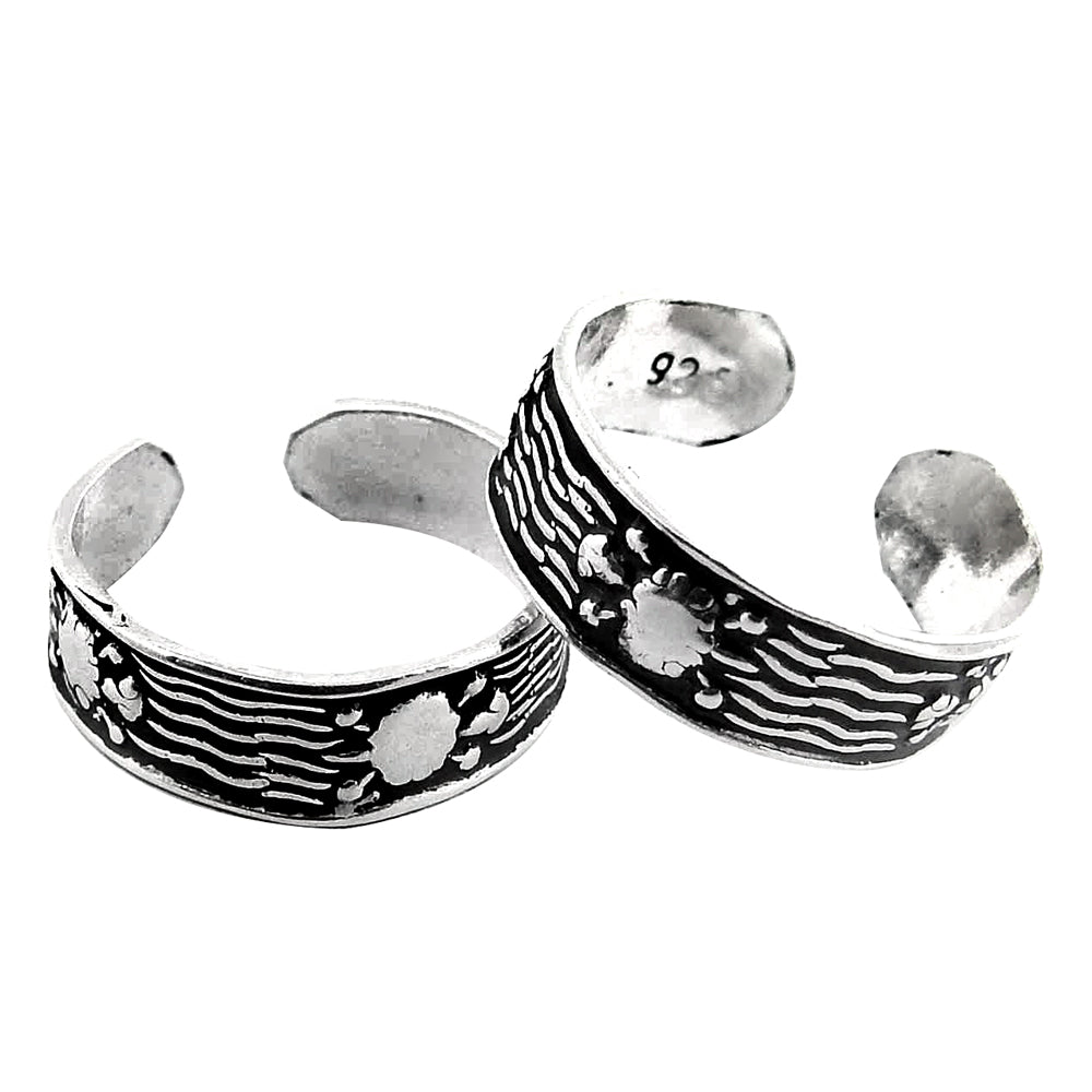 Women’s Ethnic Indian Jewelry Toe Rings Solid 925 Silver