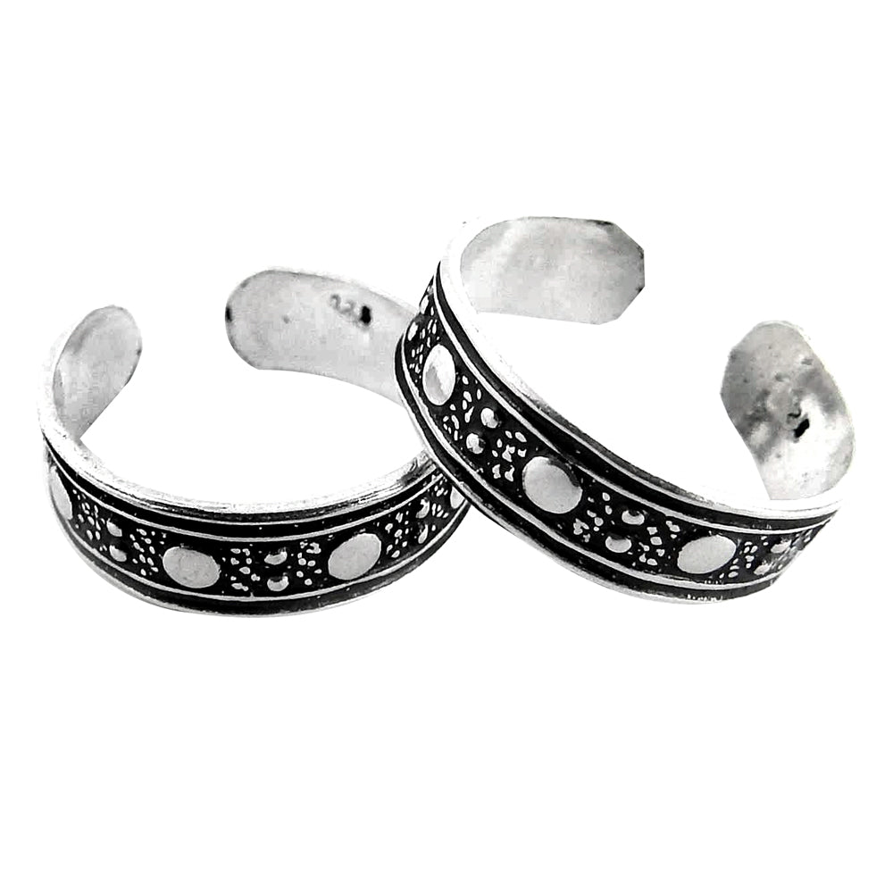 Indian Heritage Jewelry Toe Rings Solid 925 Silver