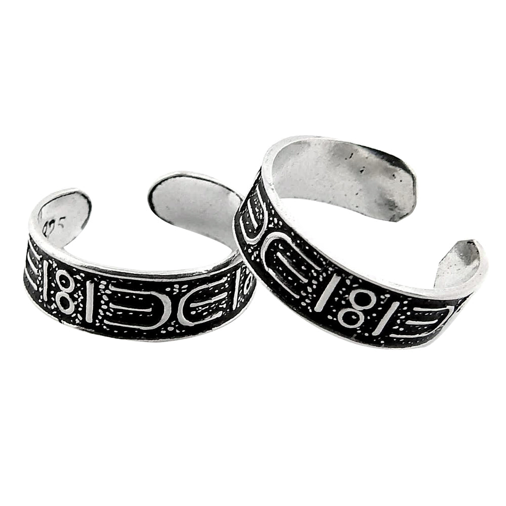 Indian Bridal Ethnic Toe Rings Solid 925 Sterling Silver
