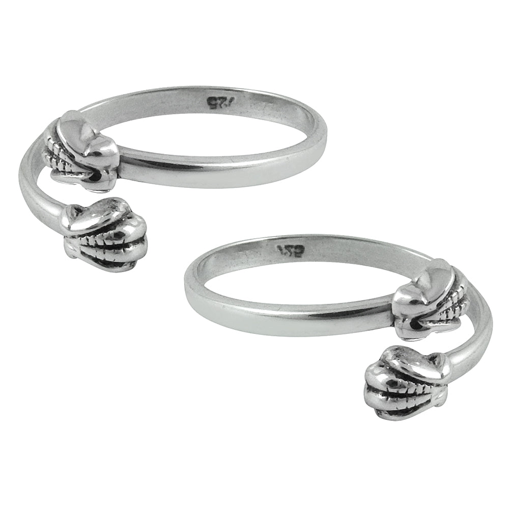 Traditional Indian Silver Wedding Toe Rings Handmade