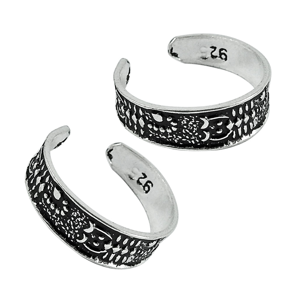 Indian Heritage Bridal Jewelry Toe Rings Solid 925 Silver