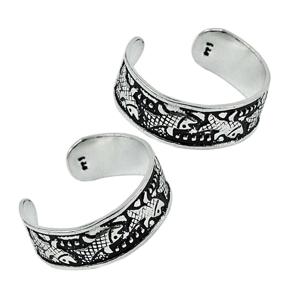 Handmade Indian Cultural Toe Rings Pure 925 Sterling Silver