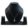 Blue Topaz Earrings Necklace Set 925 Silver Wedding Gift Jewelry
