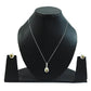 925 Sterling Silver Citrine Gemstone Earrings Necklace Set