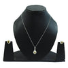 925 Sterling Silver Citrine Gemstone Earrings Necklace Set