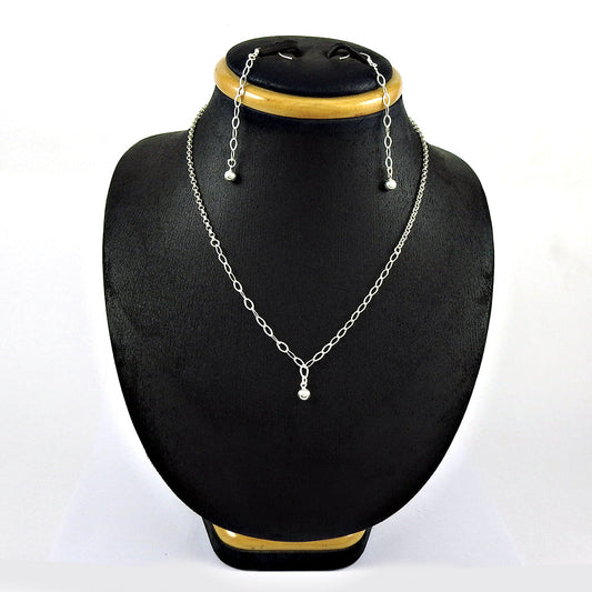 925 Sterling Silver Jewelry Set Dazzling Earrings Necklace for Every Occasion