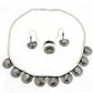 Vintage-Inspired Natural Rainbow Moonstone 925 Silver Jewelry Set