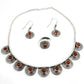 Classic 925 Silver Carnelian Gemstone Jewelry Set Perfect Gift for Women Girls