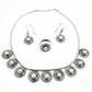 Luxury Pearl Jewelry Set 925 Silver Earrings Necklace Ring for Women Girls
