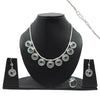 Natural Green Onyx 925 Sterling Silver Earrings Necklace Ring Set