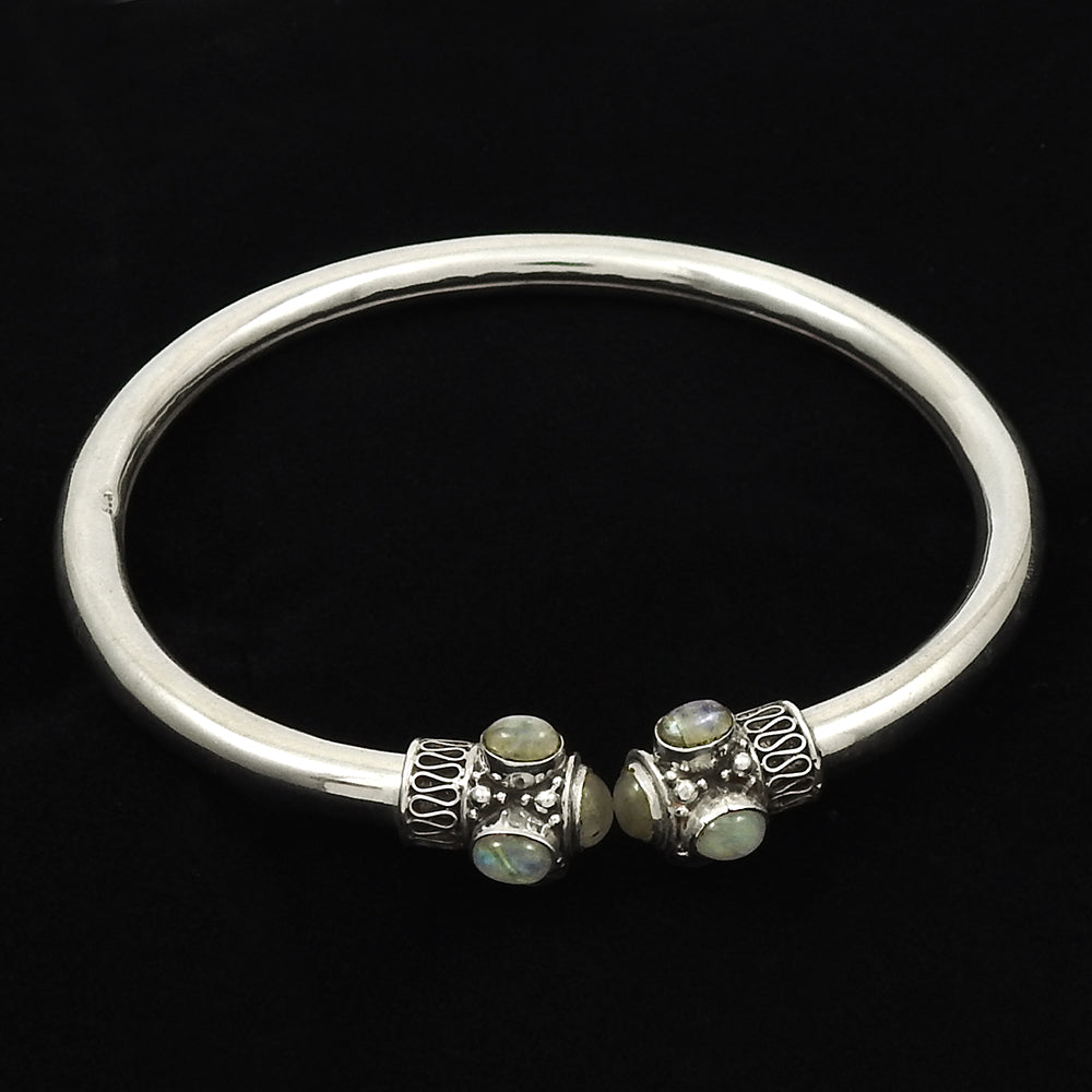 Rainbow Moonstone 925 Sterling Silver Anklets Elegant Jewelry