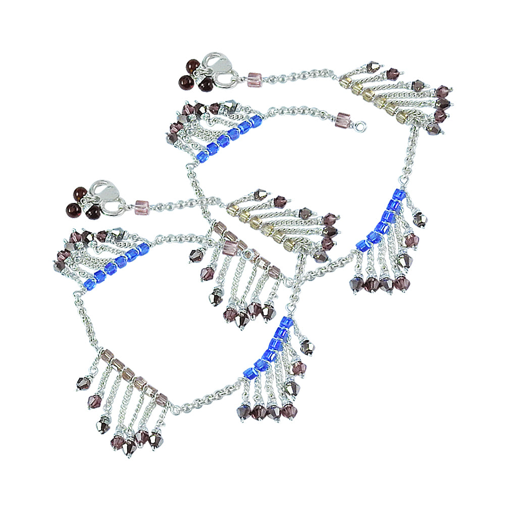 Handcrafted Sterling Silver Bohemian Anklets Foot Jewelry