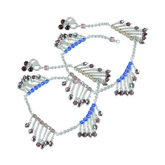 Handcrafted Sterling Silver Bohemian Anklets Foot Jewelry