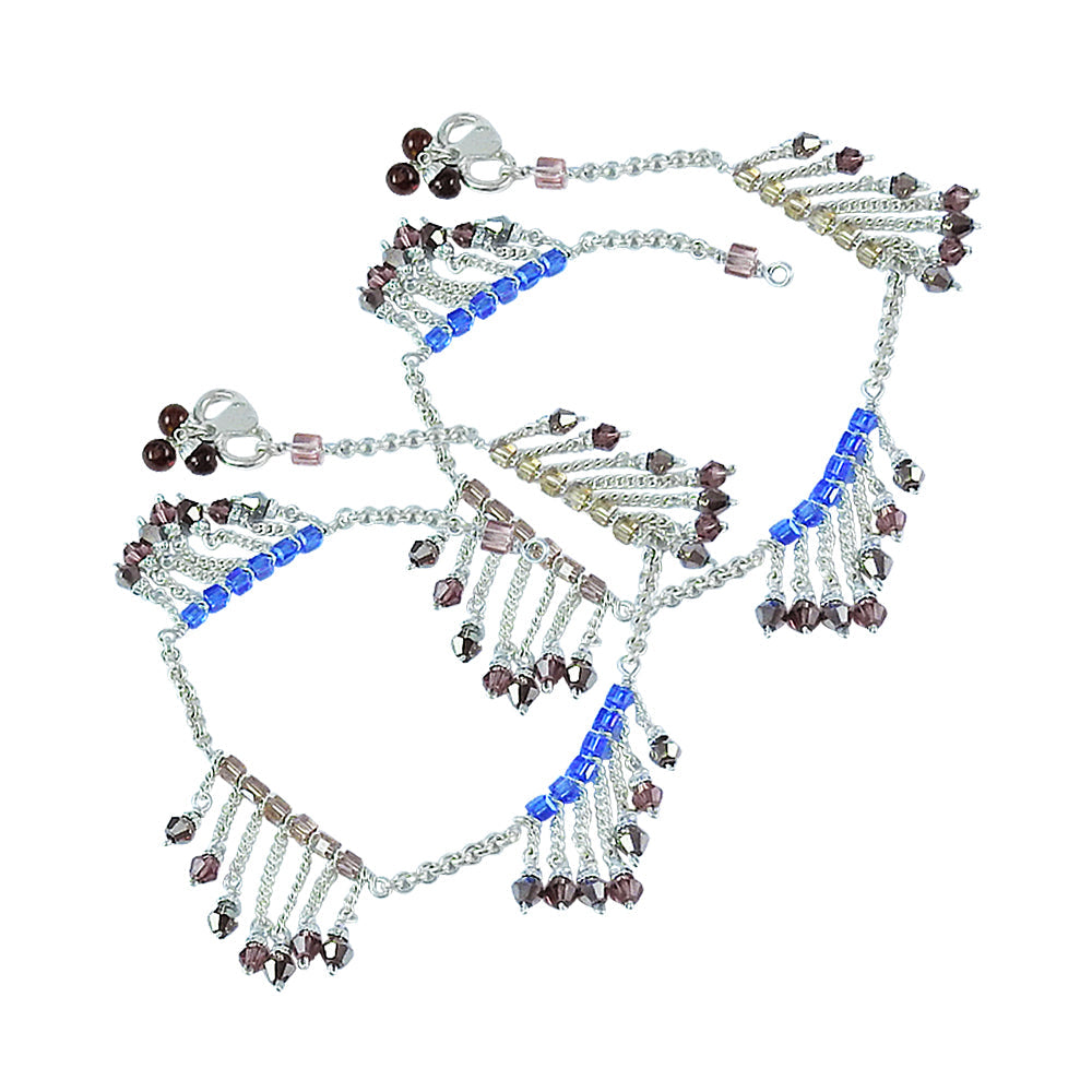 Handcrafted Sterling Silver Bohemian Anklets Foot Jewelry