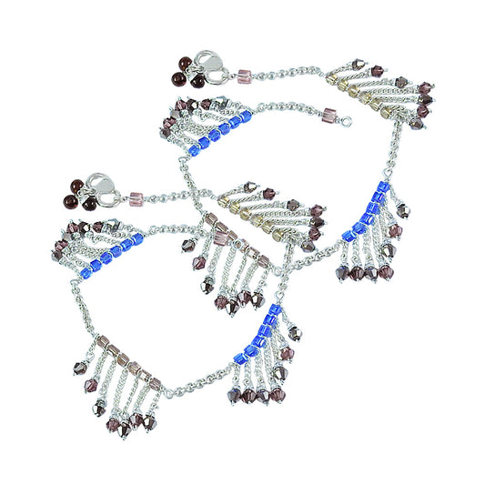 Handcrafted Sterling Silver Bohemian Anklets Foot Jewelry