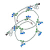 Oxidized Floral Sterling Silver Anklets