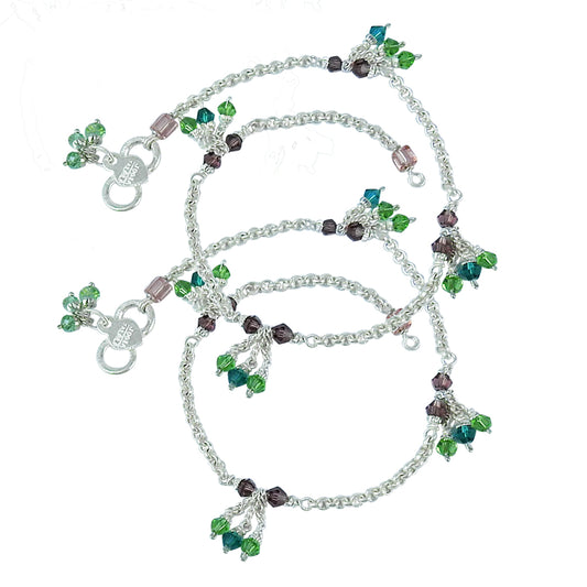 Handmade Tribal Oxidized Silver Anklets Jewelry