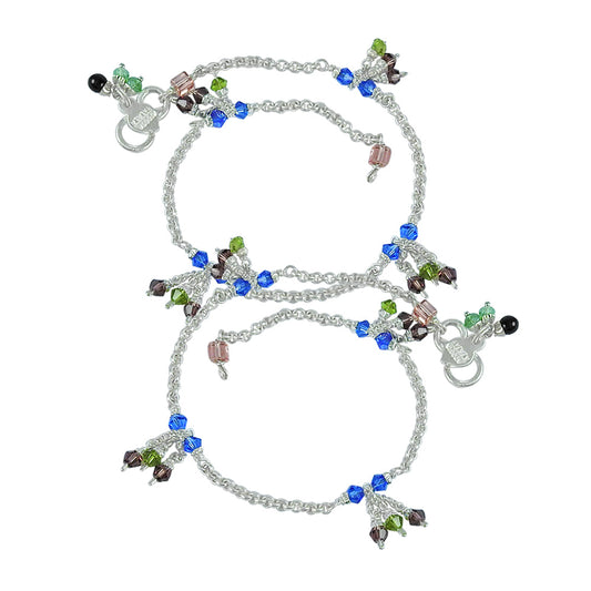 Antique Look Oxidized Silver Anklets Statement Foot Jewelry