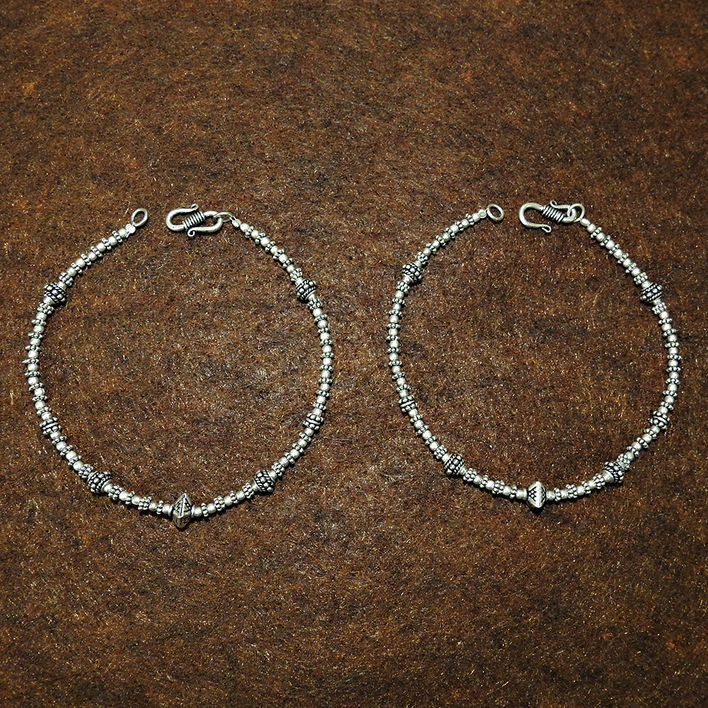 Solid 925 Sterling Silver Handcrafted Anklets Perfect for Daily Wear