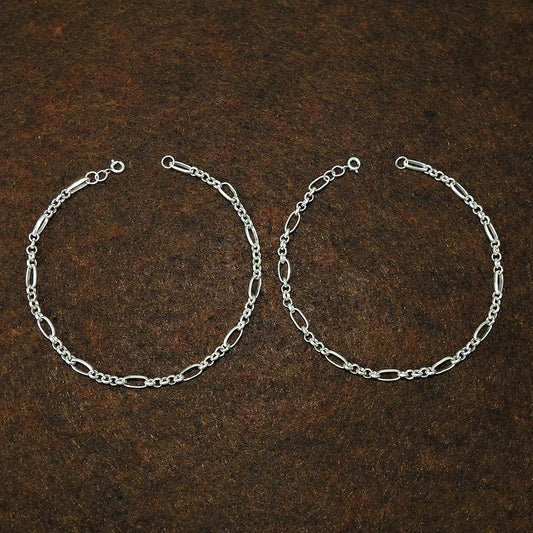 Classic 925 Silver Ankle Bracelet Foot Jewelry for Women Girls