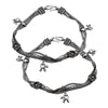 Oxidized Silver Anklets Traditional Jewelry