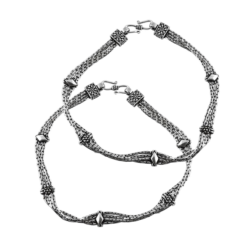 Dainty Sterling Silver Anklets Elegant Jewelry