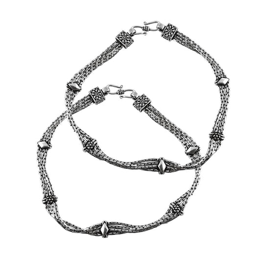 Dainty Sterling Silver Anklets Elegant Jewelry