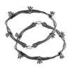 Handcrafted Oxidized Sterling Silver Anklets Traditional Jewelry