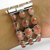 Natural Sunstone 925 Sterling Silver Classic Bangle