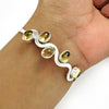Elegant Solid 925 Sterling Silver Natural Citrine Gemstone Bangle
