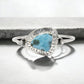 Designer 925 Sterling Silver Natural Larimar Gemstone Bangle