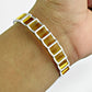 925 Sterling Silver Citrine Quartz Open Cuff Bangle